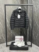 Moncler leather label light business lapel men's down shirt style jacket