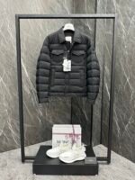 Moncler leather label light business lapel men's down shirt style jacket - Image 2