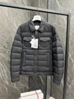 Moncler leather label light business lapel men's down shirt style jacket - Image 9