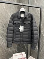 Moncler leather label light business lapel men's down shirt style jacket - Image 7