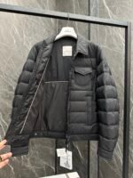 Moncler leather label light business lapel men's down shirt style jacket - Image 5