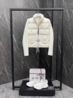 Moncler women's lined wool zipper down sweater - Image 2
