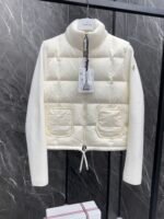 Moncler women's lined wool zipper down sweater - Image 9