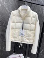 Moncler women's lined wool zipper down sweater - Image 6