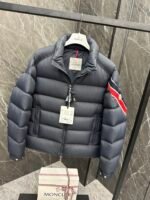 MMoncler Solayan uomo tricolore rifinito corto piumino giacca giacca - Image 7