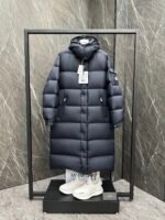 Moncler Hanoverian (matte midnight blue) long men's down jacket
