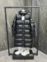 Moncler Hanoverian (matte midnight blue) long men's down jacket