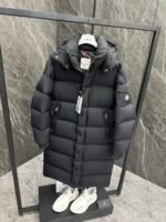 Moncler Hanoverian (matte midnight blue) long men's down jacket - Image 7