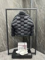 Moncler x Christopher Raxxy Men's and Women's 3D Quilted Zipper Down Jacket - Image 4