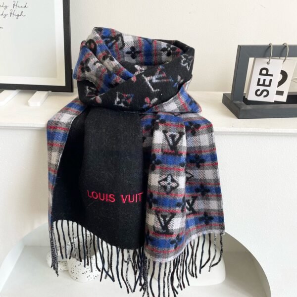 Louis Vuitton 2024 new Red twill plaid cashmere scarf Size: 32*180cm
