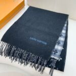 Louis Vuitton 2024 new blue twill plaid cashmere scarf Size: 32*180cm - Image 3