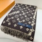 Louis Vuitton LV ×Supreme co-branded brown wool scarf Size: 30*180cm - Image 6