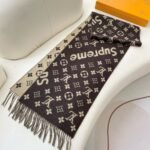 Louis Vuitton LV ×Supreme co-branded brown wool scarf Size: 30*180cm - Image 5