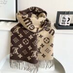 Louis Vuitton LV ×Supreme co-branded brown wool scarf Size: 30*180cm