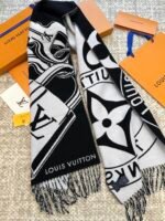 Louis Vuitton 3D black scarf Size: 200x34 cm - Image 7