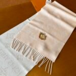 Louis Vuitton New Year pink dragon embroidered patch jacquard 100% wool scarf Size: 186* 34 cm - Image 6