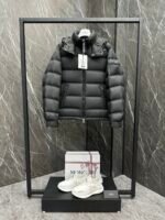 Moncler Maya laminated leather logo Classic Short Down - Image 2