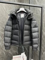 Moncler Maya laminated leather logo Classic Short Down - Image 5