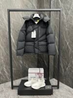 The Moncler Genius Designer Collection Phidon Chestnut Men's and Women's Detachable Hooded Short Down Jacket - Image 9