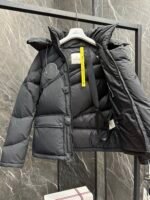 The Moncler Genius Designer Collection Phidon Chestnut Men's and Women's Detachable Hooded Short Down Jacket - Image 4