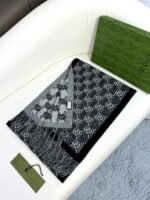 GUCCI 2024 Winter Series Double G Jacquard Scarf  Size: 180*35cm
