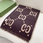 GUCCI jacquard wool scarf Size: 35 * 180 cm - Image 7