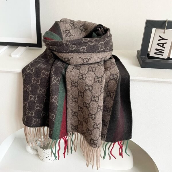 Gucci classic cashmere black shawl scarf size: 70*200cm