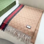 Gucci classic cashmere khaki shawl scarf size: 70*200cm - Image 6