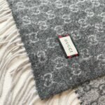 Gucci classic cashmere dark gray shawl scarf size: 70*200cm - Image 6