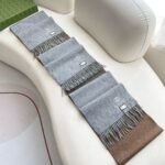 Gucci double-sided different color jacquard 100% lamb wool Scarf  Size: 35*190cm - Image 2