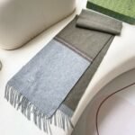 Gucci double-sided different color jacquard 100% lamb wool Scarf  Size: 35*190cm - Image 4