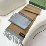 Gucci double-sided different color jacquard 100% lamb wool Scarf  Size: 35*190cm - Image 3