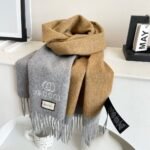 Gucci double-sided different color jacquard 100% lamb wool Scarf  Size: 35*190cm