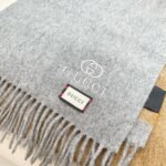 Gucci double-sided different color jacquard 100% lamb wool Scarf  Size: 35*190cm - Image 6