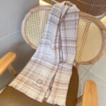 Chanel Classic Black and White Chanel Style Pattern 100% Sheep Wool Scarf  Size: 32*186cm - Image 8