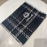 Chanel Classic Black and White Chanel Style Pattern 100% Sheep Wool Scarf  Size: 32*186cm - Image 5