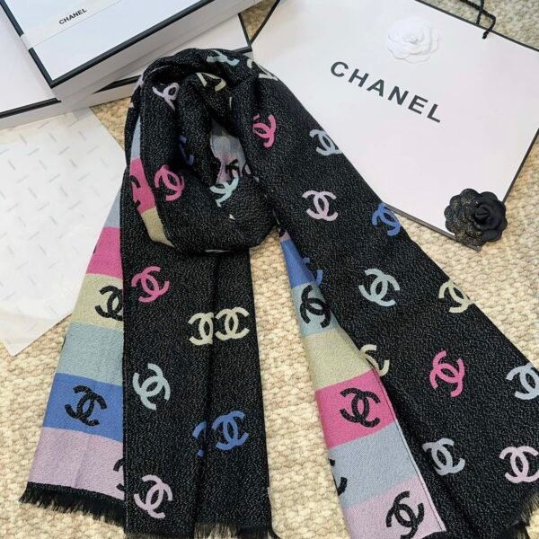 Chanel rainbow scarf  Size: 187 * 69 cm