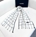 Chanel Scotland imported 100% cashmere texture scarf  Size: 38*185cm - Image 6