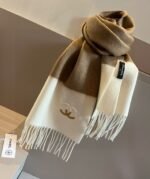 CHANEL 100% cashmere water ripple small scarf  Size: 30*180cm - Image 7