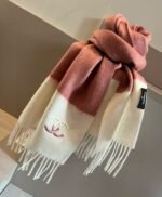 CHANEL 100% cashmere water ripple small scarf  Size: 30*180cm - Image 7