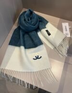 CHANEL 100% cashmere water ripple small scarf  Size: 30*180cm