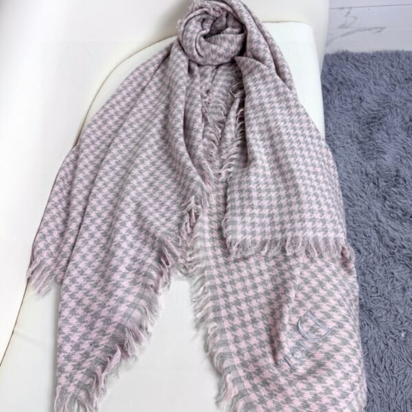 2025 Dior new houndstooth cashmere shawl scarf