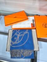 Hermes high-end 100% cashmere scarf Size: 40*195cm - Image 8