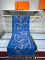 Hermes high-end 100% cashmere scarf Size: 40*195cm - Image 6