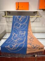 Hermes high-end 100% cashmere scarf Size: 40*195cm - Image 5