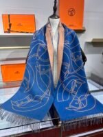 Hermes high-end 100% cashmere scarf Size: 40*195cm - Image 4
