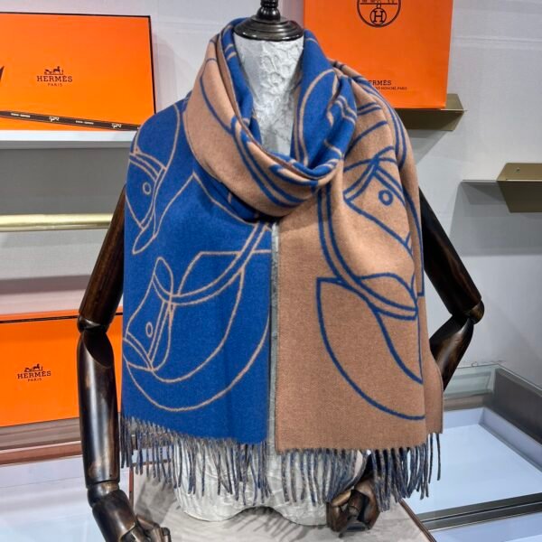 Hermes high-end 100% cashmere scarf Size: 40*195cm
