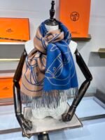 Hermes high-end 100% cashmere scarf Size: 40*195cm - Image 3