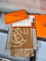 Hermes high-end 100% cashmere scarf Size: 40*195cm - Image 9