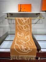 Hermes high-end 100% cashmere scarf Size: 40*195cm - Image 7